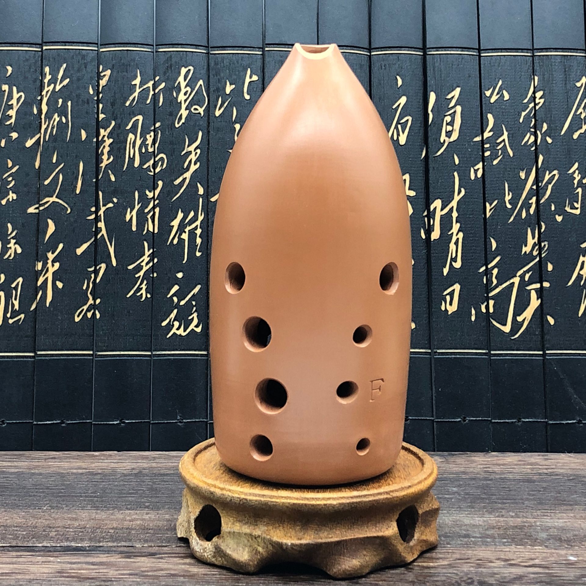 Fengyao musical instrument professional performance examination 10 holes ten holes double cavity beginner terracotta retro Xun F tune G tune pen holder