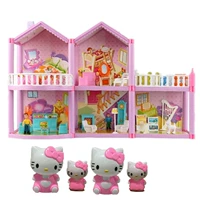 Hello Kitty Ngôi nhà búp bê Hello Kitty Ngôi nhà búp bê Cô bé Biệt thự Đồ chơi Giáo dục do choi