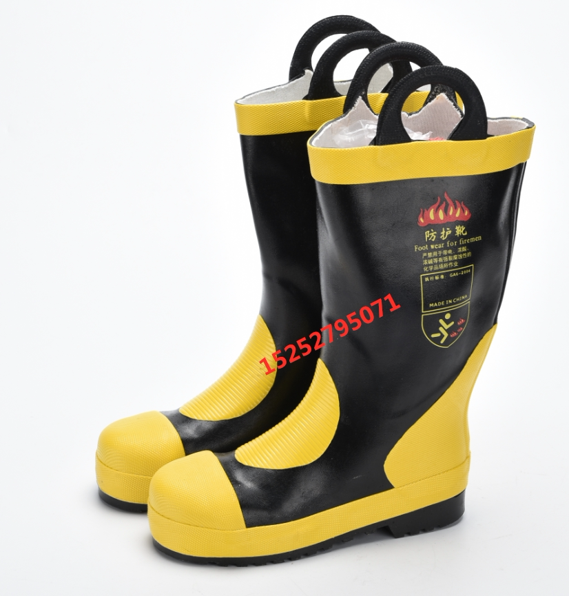 With or without steel head fire fighting combat protective boots Competition special rubber boots Anti-smashing recommended training shoes Lightweight