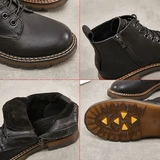 Martens, универсальные короткие сапоги в английском стиле на платформе с молнией, в британском стиле, из натуральной кожи, низкий каблук, широкий устойчивый каблук