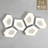 Современный и минималистичный светодиодный креативный кубик Рубика для гостиной для спальни для беседки, потолочный светильник