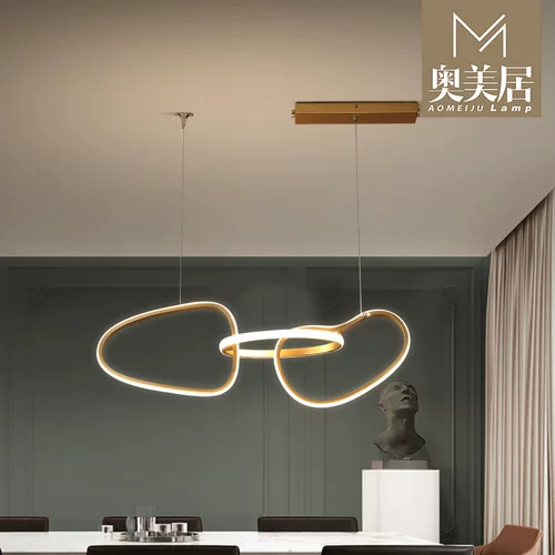 Креативный современный и минималистичный светодиодный легкий и тонкий светильник для гостиной, золотая люстра, популярно в интернете, легкий роскошный стиль