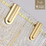 Медный светильник, современная и минималистичная люстра для гостиной, медная современная подвеска из кварца, легкий роскошный стиль