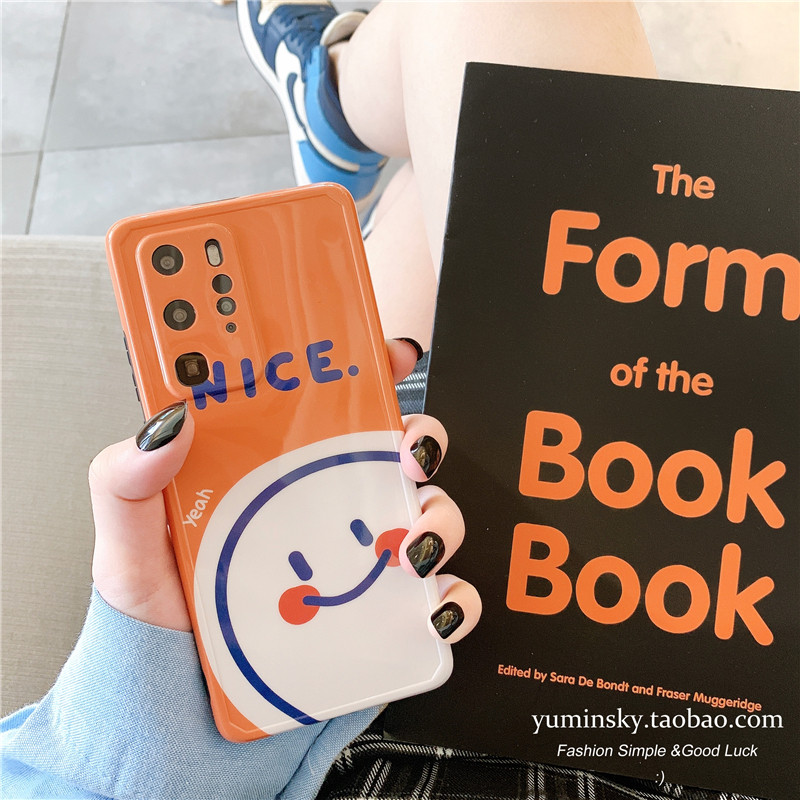 Han Wind nice smiling face applies P40pro phone protection shell Huawei Mate30pro Brief about P30pro female Nova5 sleeve