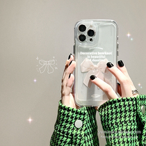 ins advanced senses butterfly knot applicable iPhone13promax apple 12 phone shell 11 transparent xs female xr soft 8