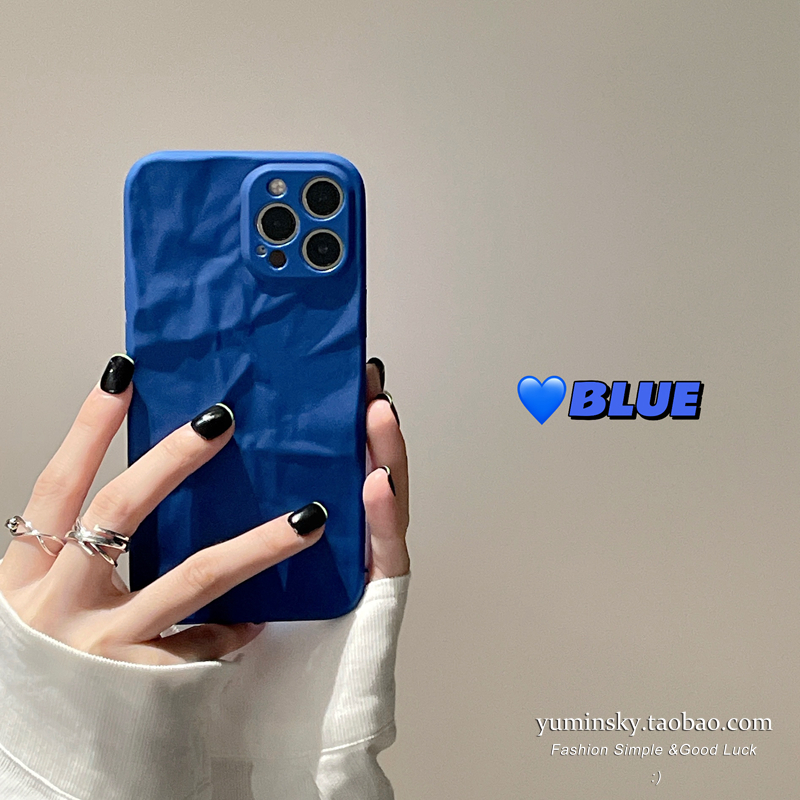 Klein blue applies iPhone13promax Apple 11 12 mobile phone protection shell xs xr pleated 78plus idea