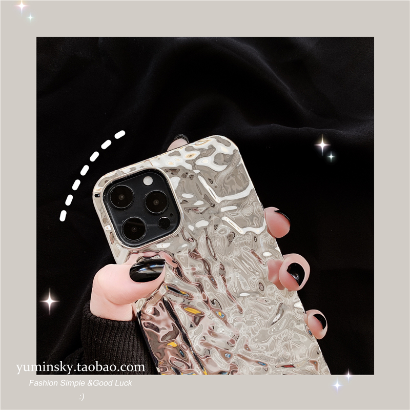 ins niche silver applies iPhone 14 promax Apple 13 mobile phone case 12 creative xs 11 men and women plus new 14Pro network red 13 Pro