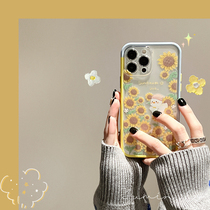 Cartoon Sunflower Ducks apply iPhone12promax Apple 13 phone shell 11 xs cute xr transparent 8