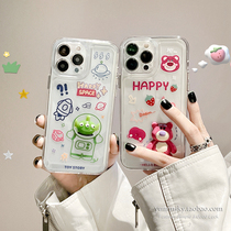Cartoon Strawberry Cubs Apply iPhone12 Apple 13promax Cell phone shell 11 Transparent xsxr lovers 8 sets