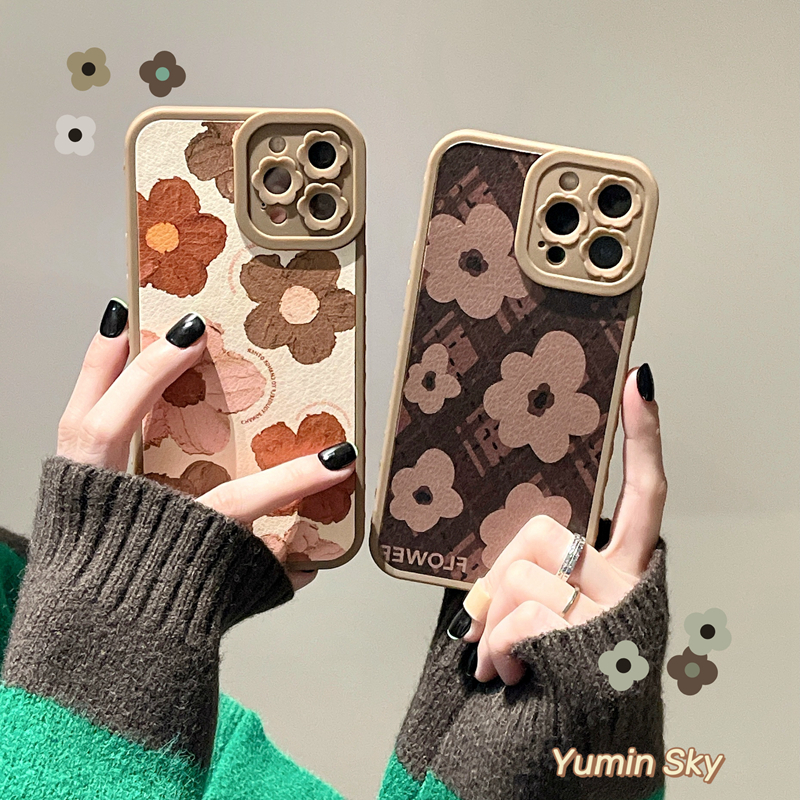 Retro flower oil painting applies iPhone12 13promax Apple 11 mobile phone protective shell xs side xr anti-fall 8 female