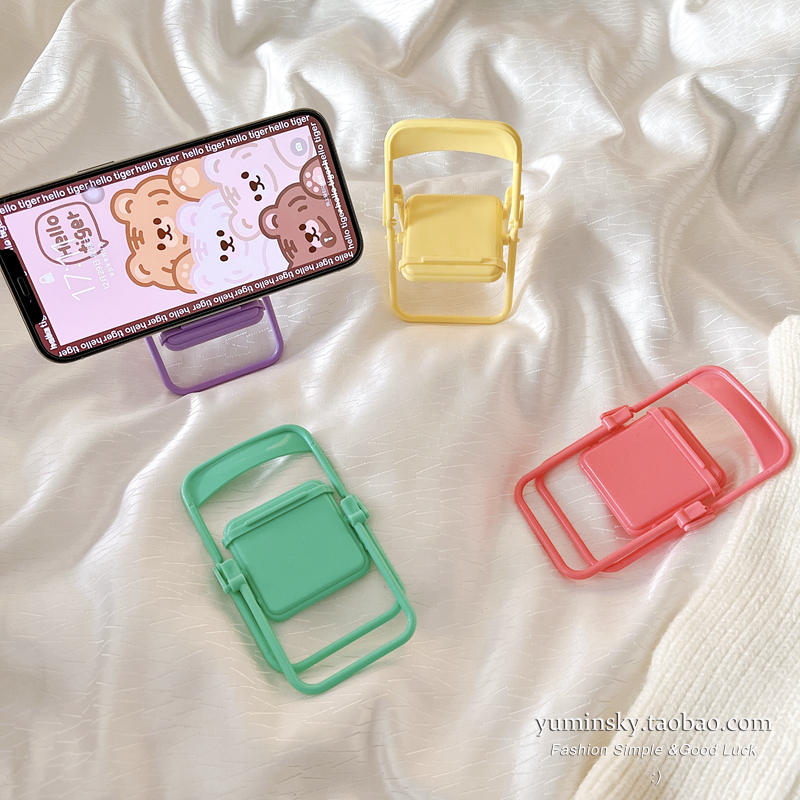 Candy Color Chair Mobile Phone Rack Cute support Creativity Gift IPad Desktop Sloth Apple Phone Shelf Girl