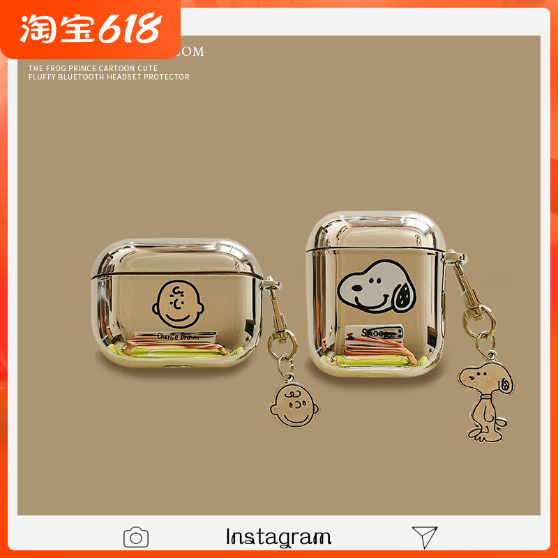 Plated cute cartoon applies AirPods Pro protective sleeve 2 3 generations Apple Bluetooth headphone Silicone Sleeve Lovers