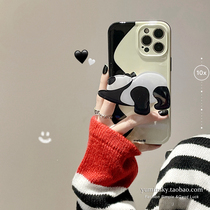 Cute cartoon panda applies iPhone12promax apple 13 phone shell 11 bracket xs silicone xr soft 8p