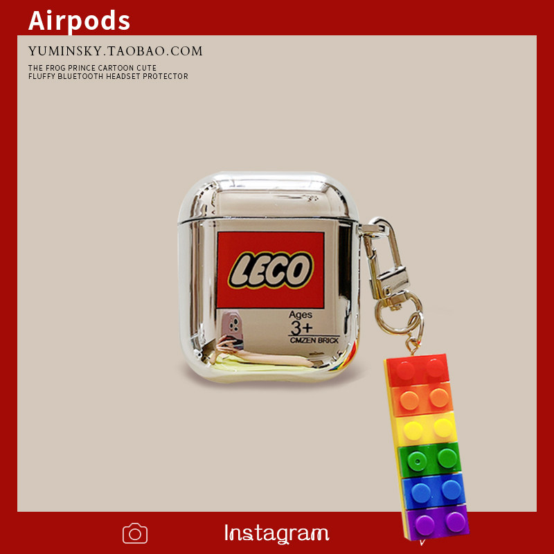 Electroplated block mounted for AirPods Pro2 Apple Wireless Bluetooth headset protective set 2 Generation Soft Shell Tide Cartoon AirPodsPro2 Silicone AirPods3