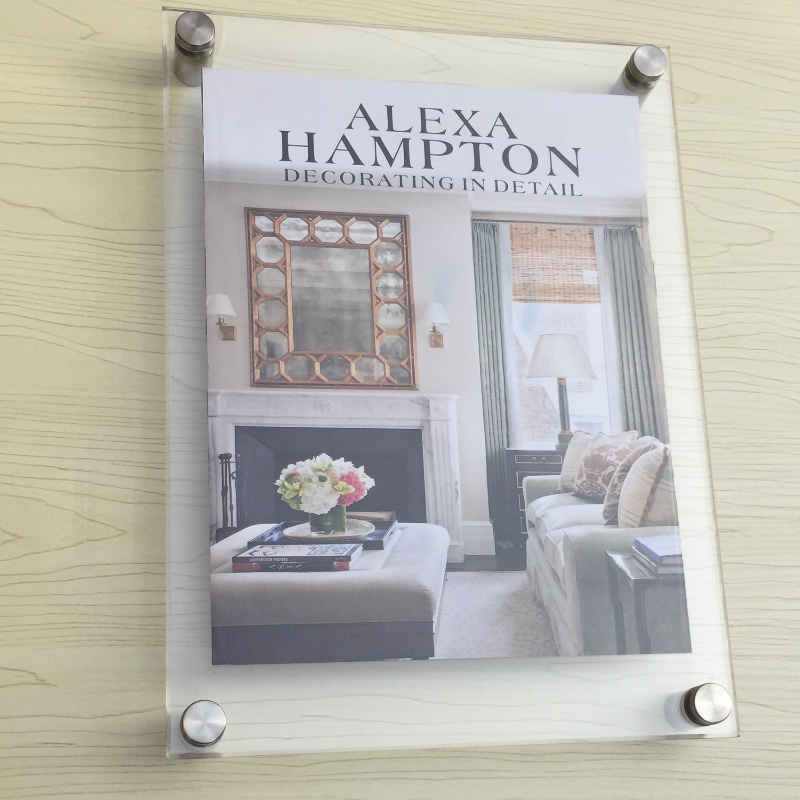 Company Logo wall promotion Transparent acrylic frame display board Poster clip art board Advertising display board