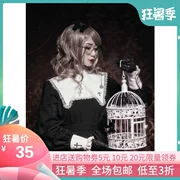 Điểm không bài thơ đứng cổ áo dài tay áo đen ista mori dongsensen Nhật Bản lolita - Sản phẩm HOT