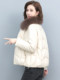 Haining genuine leather down jacket women's short sheepskin white duck down fox fur collar leather jacket 2025 autumn and winter new style