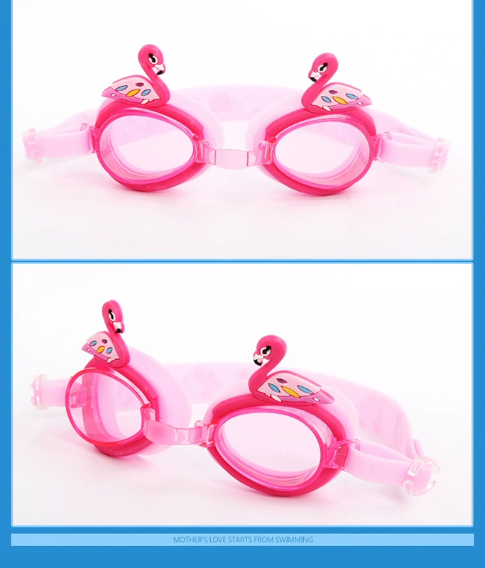 Kính râm Shu Man kính bơi chính hãng Phim hoạt hình dễ thương chim cánh cụt flamingo Kính bơi trẻ em 710 - Goggles