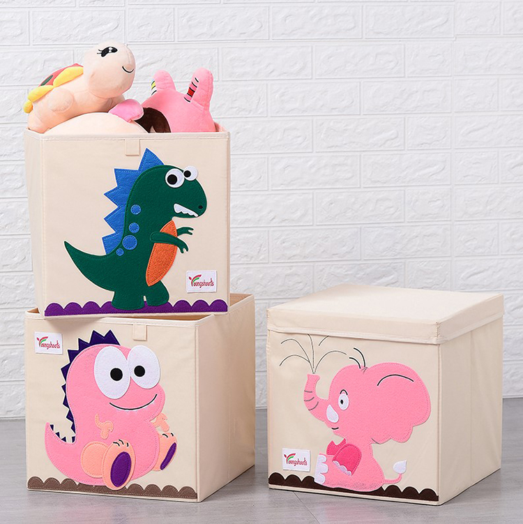 Covered children's cartoon toy storage box clothing finishing box foldable toy box glove box toy storage box