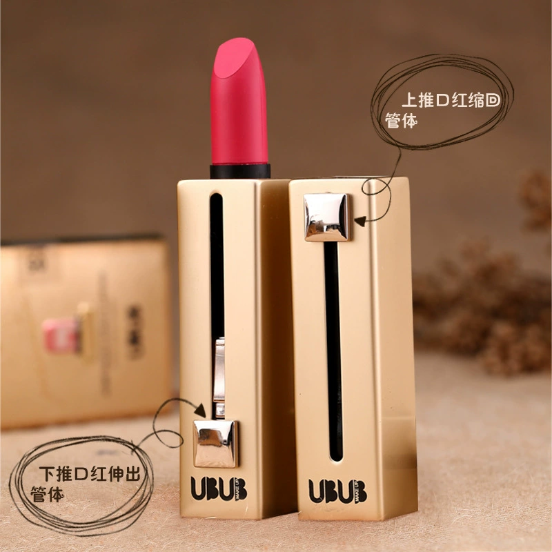 UBUB Matte Velvet Lipstick Son môi dưỡng ẩm lâu trôi Rose Red Aunty Barbie Powder - Son môi