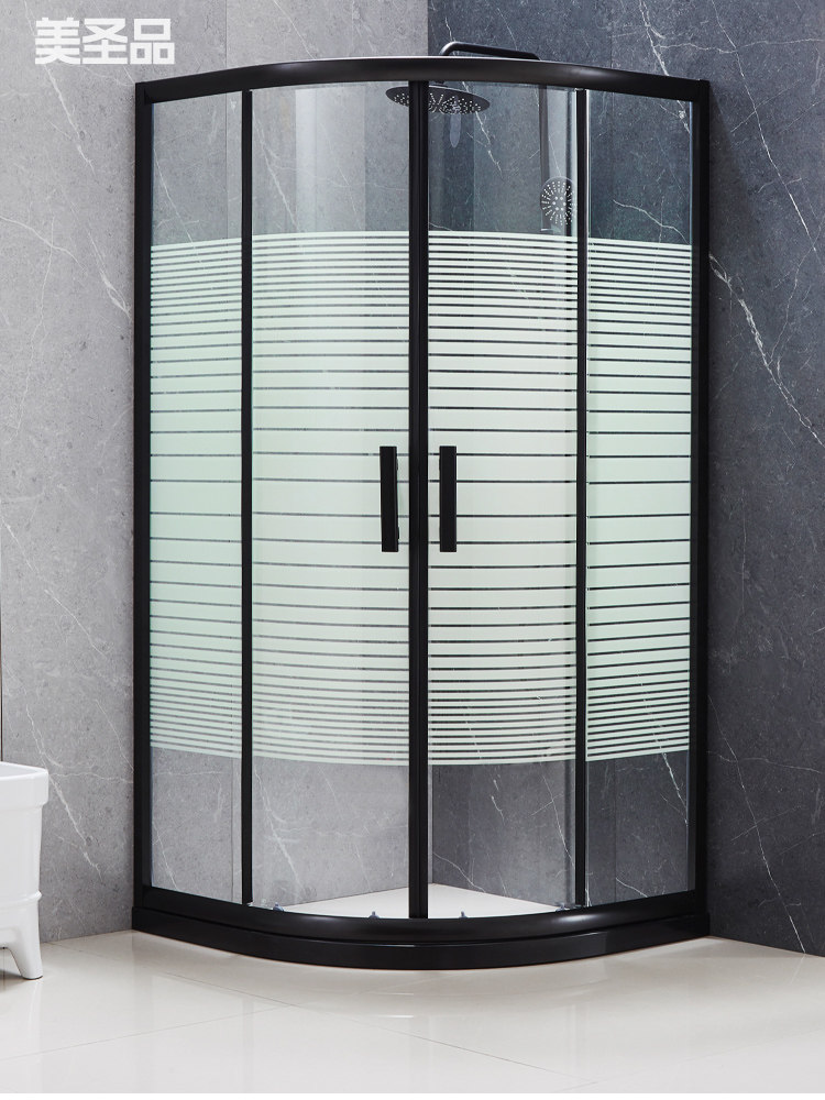 Simple dry and wet separation of the whole shower room explosion-proof tempered glass bathroom partition Bath room custom sliding door partition