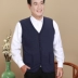 Áo vest nam trung niên cộng với nhung dày ấm áp áo len cũ cotton rộng vai cha nút vest mùa thu đông áo vest dạ nam Áo vest cotton
