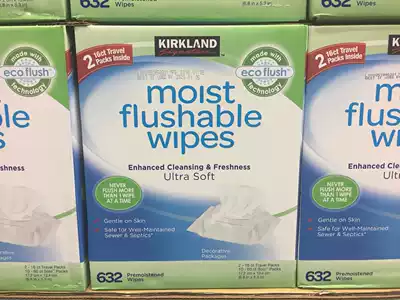 American Kirkland moist flushable wipes Wet wipes 632 sheets (wet toilet paper)