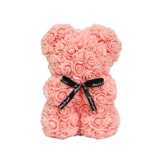 25 см розовой медведь цветок розовой любовник Валентина День святого Валентина Компания Новые свинг -подарки Моделирование моделирование вечное цветок