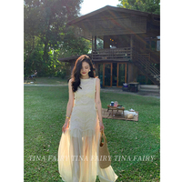 Tina fairy/zim white dress sleeveless/sleeved version lace casual holiday skirt for women