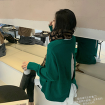 tina sweater wear irregular backless design sense minority autumn and winter full wool sweater women