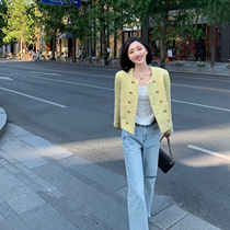 tinafairy 2021 new celinelin avocado short top small fragrant wool coat womens trendy spring and autumn