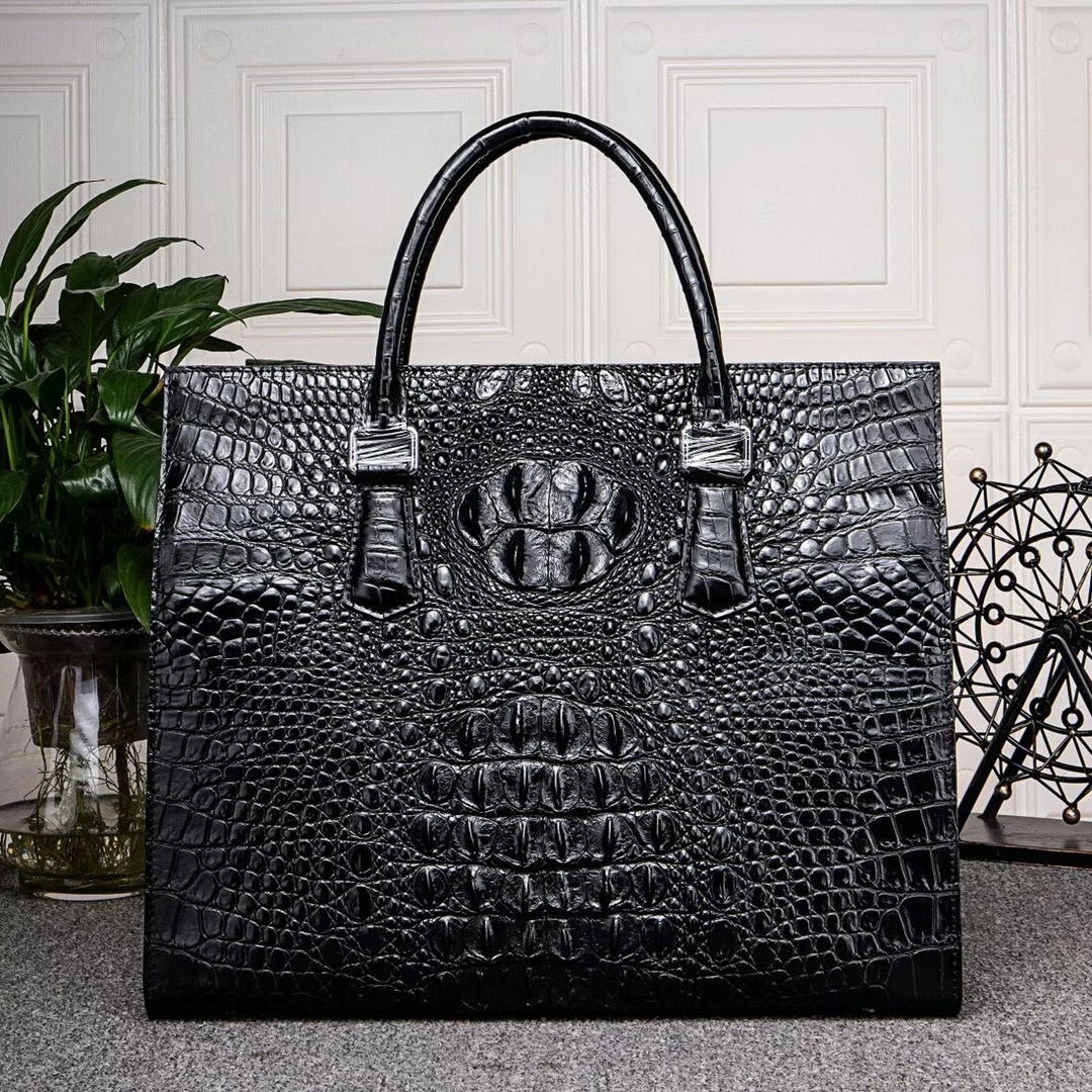 Luxurious imported avocado leather men's bag, European and American fashion new men upscale genuine leather business computer briefcase