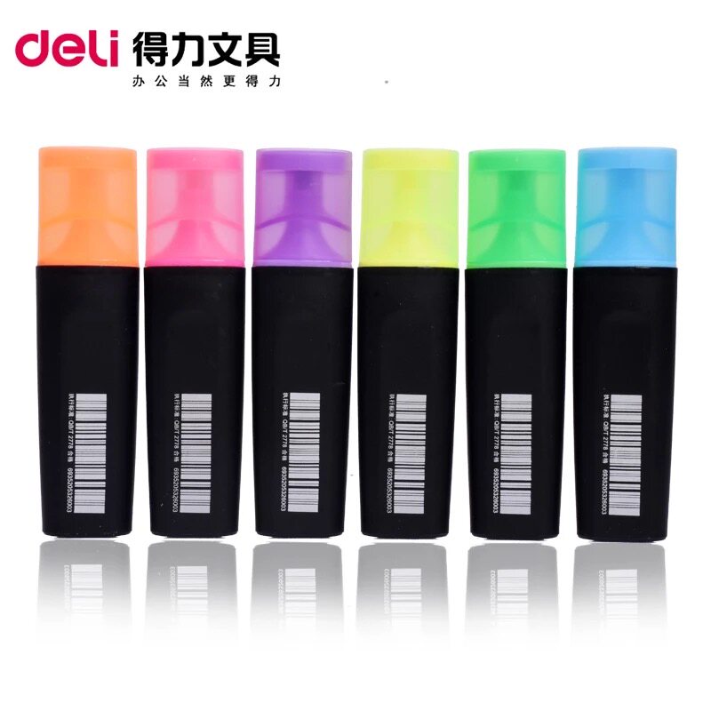 Able S600 Color Fluorescent Pen Watercolor Pen Key Pen Mark Pen Eye-catching Pen Blue Green Yellow Purple Powder Orange Mark Pen