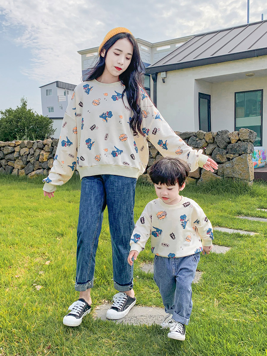 High-end parent-child clothing 2022 new trendy spring clothes net red sweatshirt a family of three or four mother and son mother and daughter dressed in foreign jackets