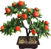 Simulated plastic fruit fake flowers and green plant ornaments money tree orange peach and apple potted plants living room wine cabinet decoration
