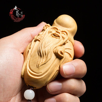 Boxwood carving handlework creative solid wood Buddha statue ornaments carving crafts Birthday Gift Birthday Gift Birthday Star Pendant