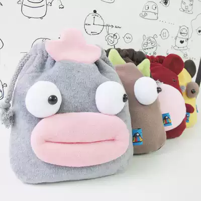 PLUMO storage bag Sundries bag Cosmetic bag Fabric drawstring drawstring pocket Cute cartoon hand carry Boqi series