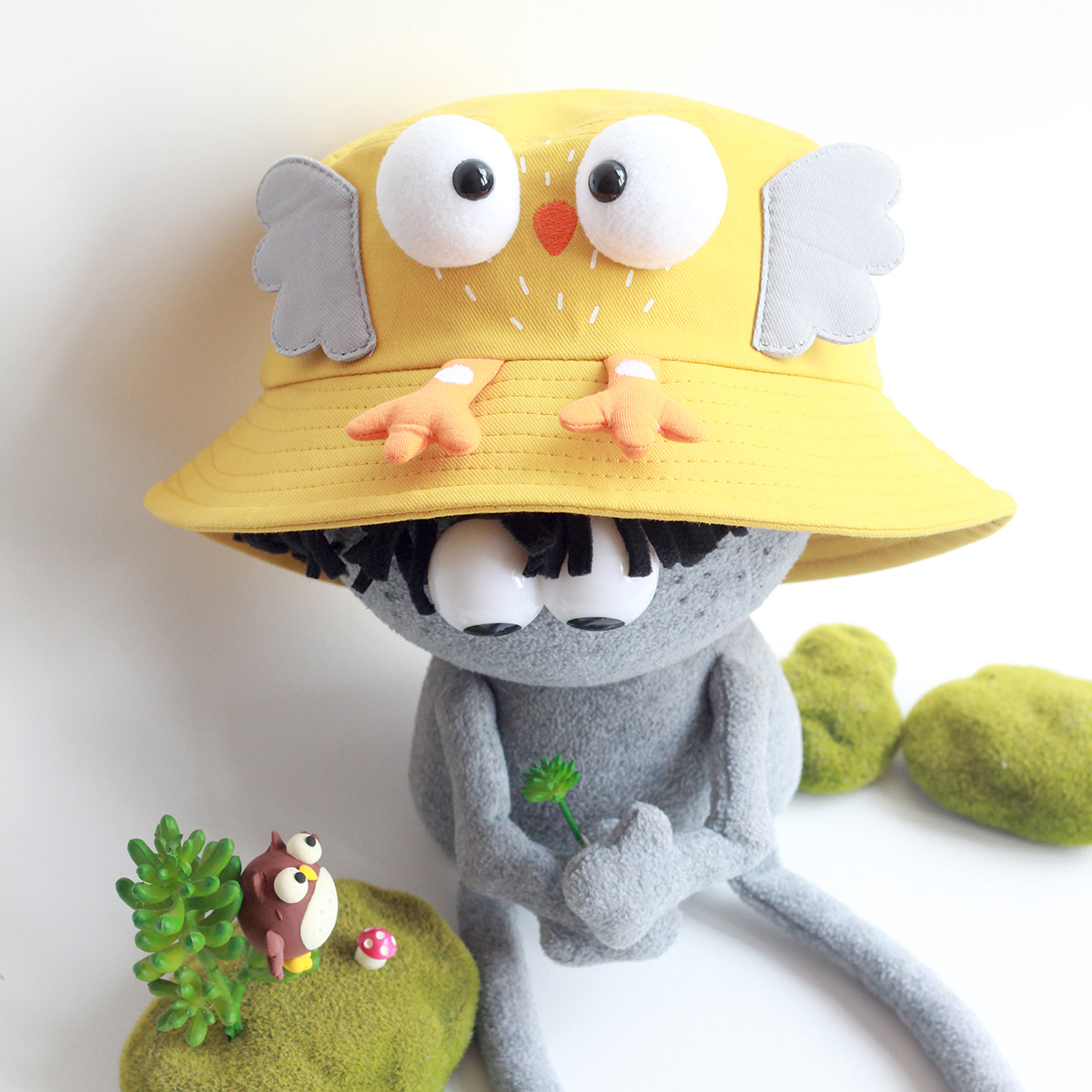 Plumo Plum Original Young Children's Solar Hat Spring and Summer Owl Fisherman Pot