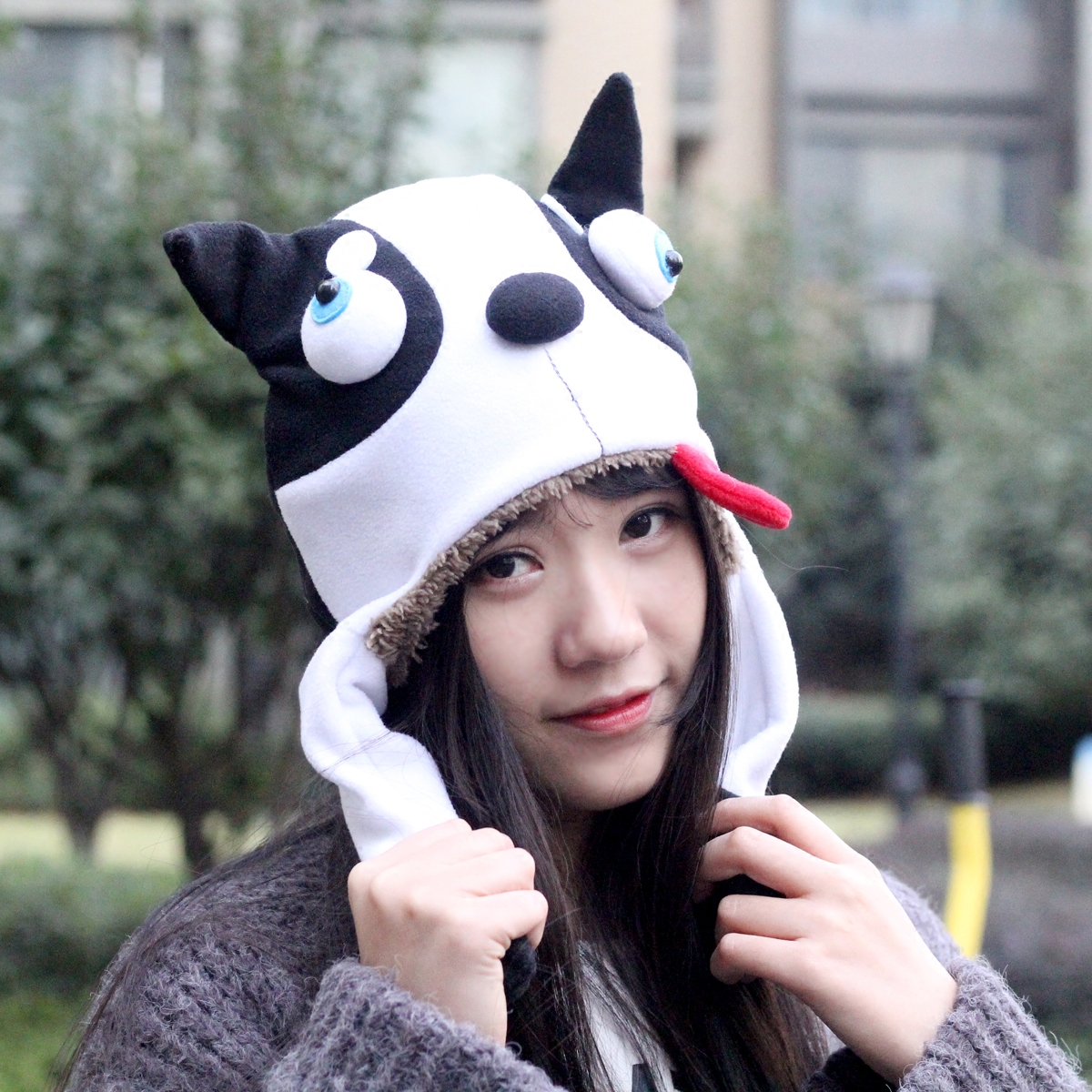 Plumo Pilom original national goods shake sound will move hat Winter ear cap adorable cute creative men's and women's children's hats