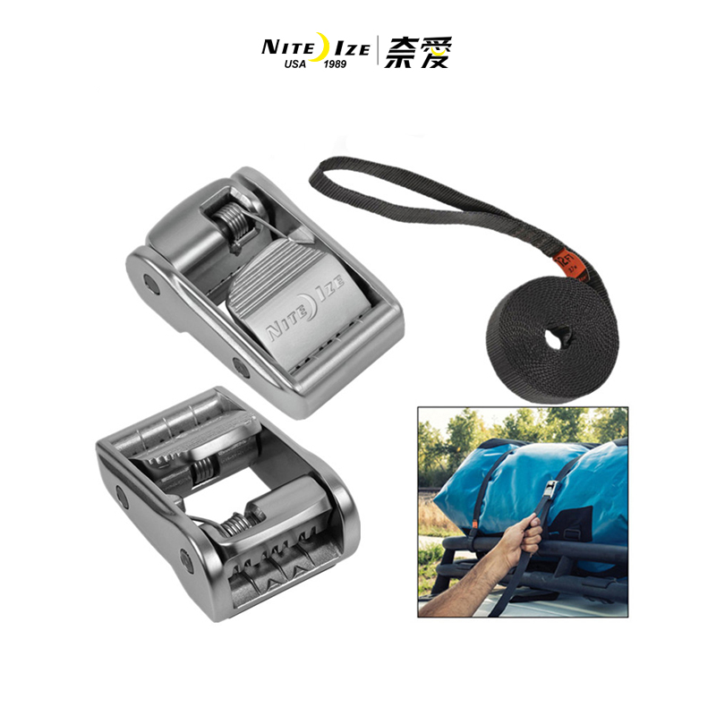 U.S. Niteize Nai love bundled belt car trunk top rack strap reinforced tightening rope outdoor rope self-locking