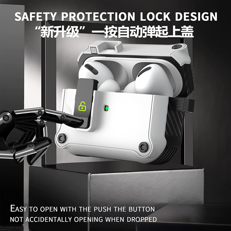 AirpodsPro2 headset shell is applicable to Apple's three-generation headset protection suit Airpods3 automatic bullet cover switch Airpodspro protective suit airpods