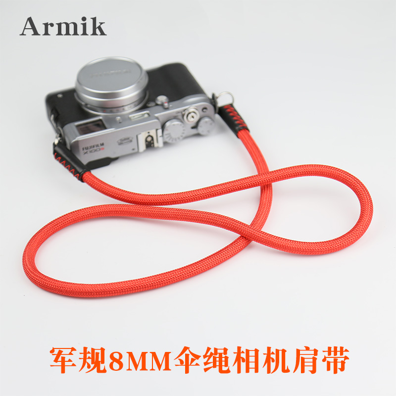 Mekee camera shoulder strap Fuji XT30X100V baby bag Leica QM lanyard Military standard thick umbrella rope Simple retro