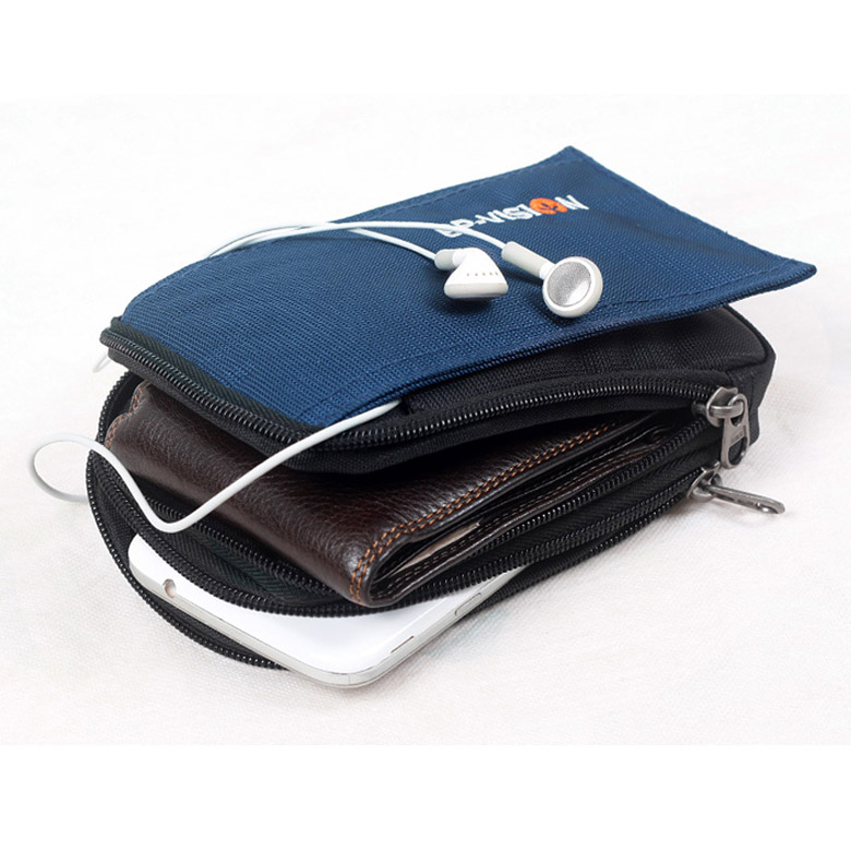 Outdoor men's and women's leisure sports chest bag multi-function hanging neck wearing belt small hanging bag 5 8-inch mini mobile phone fanny pack
