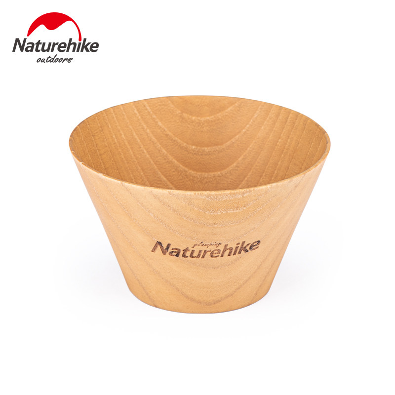 Naturehike Outdoor Solid wood camping bowl Portable tableware Eating bowl Camping supplies Picnic equipment