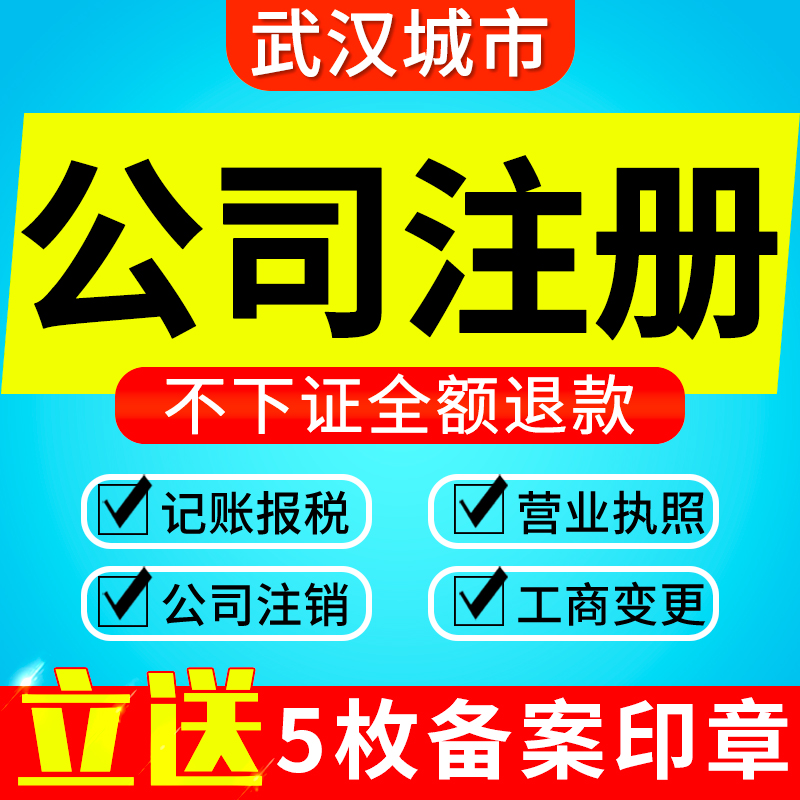 Wuhan Corporation Registered Business License Charge D' Affaires Individual E-commerce Company Cancellation of Industrial and Commercial Change Agent Accounting Daily Tax