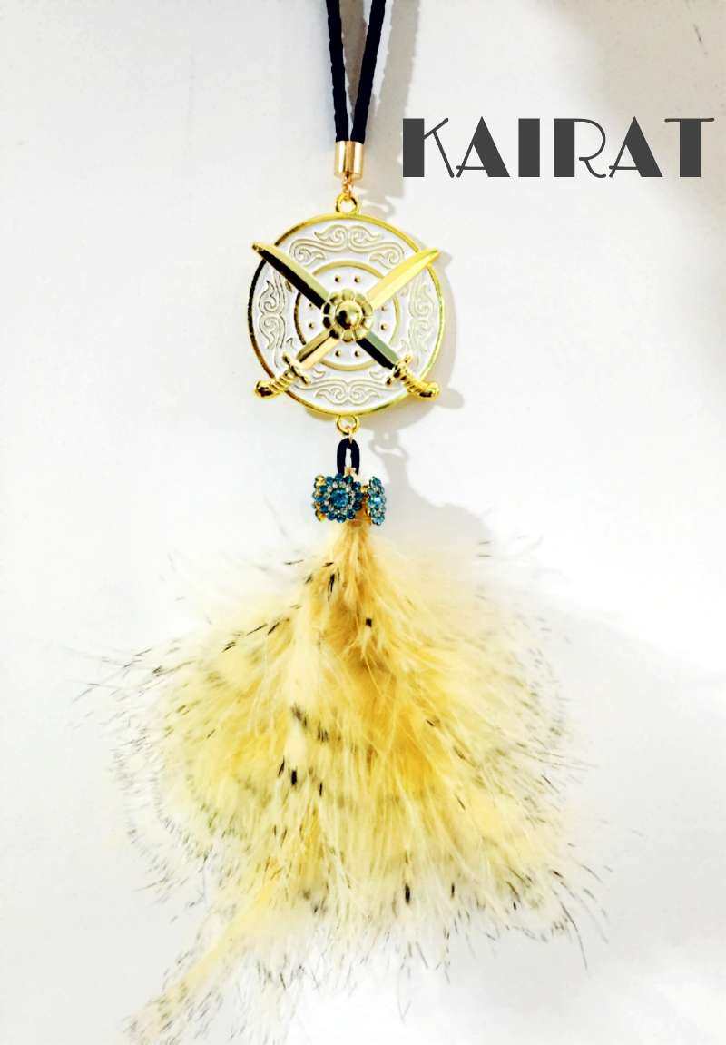 Kazakh car hanging on auspicious owl feather hanging Dimas Mongolia Kolkz car without drawing parts