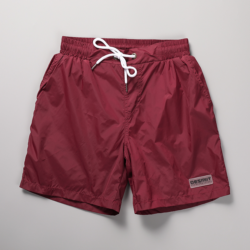 Men's Solid Color Casual Shorts, Quick-Drying Fitness Sports Shorts, Beach Vacation Water Play Hot Spring Swimming Trunks