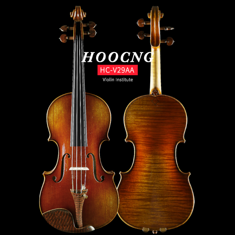 Haocheng Violin Handmade Violin Professional Playing Level Examination Series Solid Wood Maple Wood Back Board Pure Handmade Musical Instrument