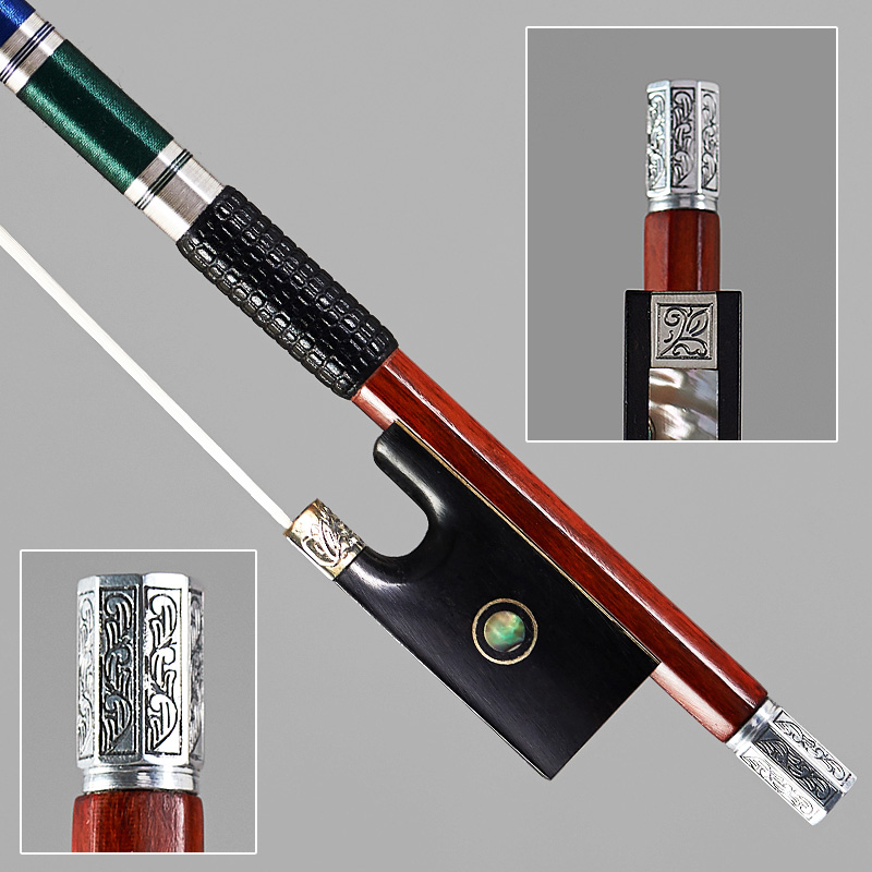 Haocheng imported Brazilian Sumu violin bow play solo SF violin bow silver accessories