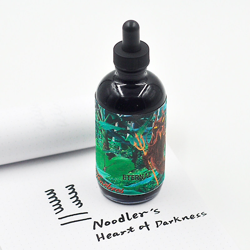 NoodlersInk American Catfish Ink Eternal Black Dark Heart Eel Black Non-Carbon Color Pen Ink